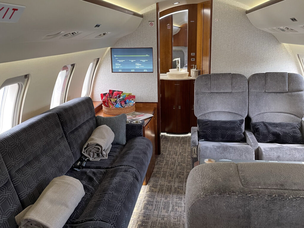 Challenger 605 Interior, Divan and Club Seats.